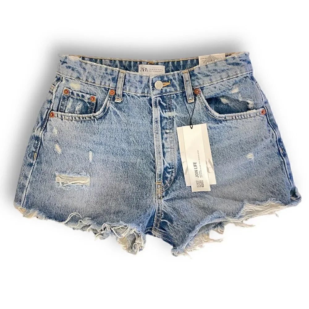 ZARA High-Rise Denim Shorts |Size: EU 36 US 4| - Picture 5 of 5